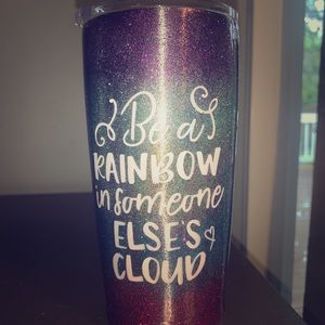 Glitter custom made tumbler